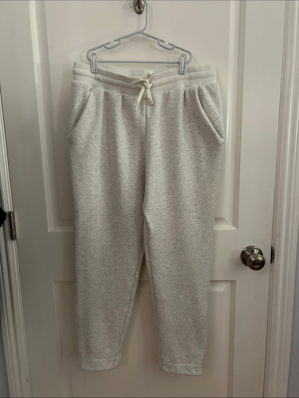 Athleta ladies L, side zip sweat pants
